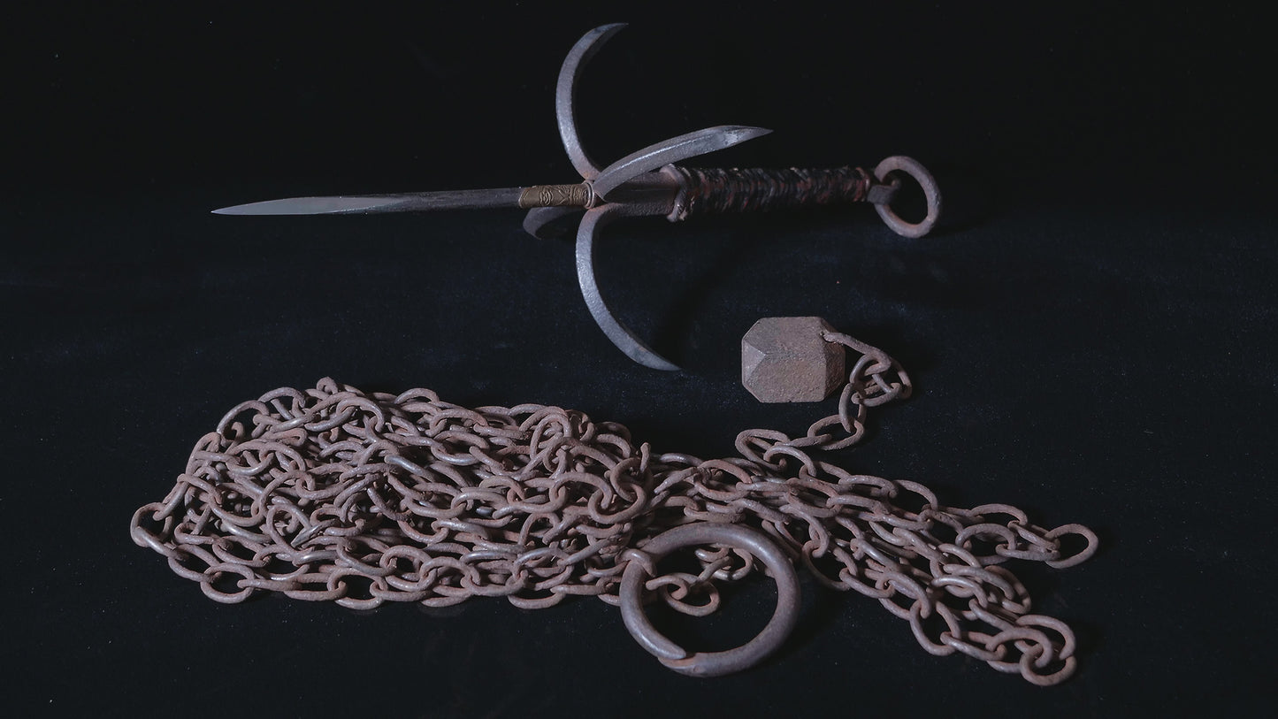 Hook rope with chained weight