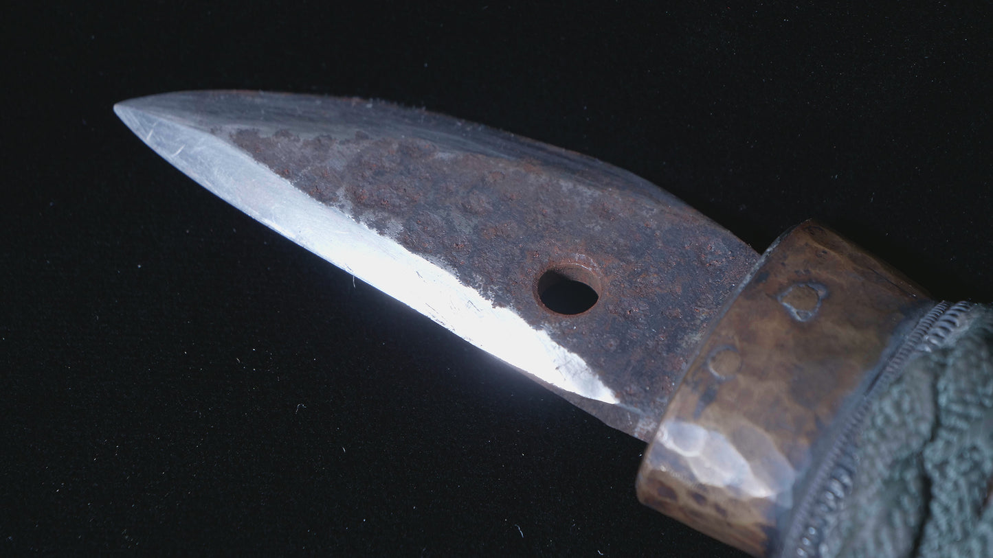 Sickle with knife and chained weight